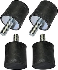 AERZETIX - C47681 - Lot of 4 pieces - Round vibration insulation pads feet - M8 thread - Ø30 mm H: 3