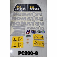 Sticker Excavator Komatsu PC 200-7 PC200-8 PC200-6 - PC200-8