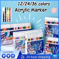 12/24/36 Colour Marker pen Acrylic mark Waterproof Markerpen Kids Drawing Multi-material Materials P
