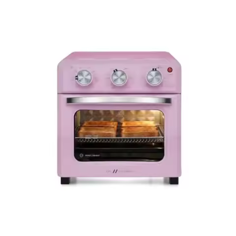 6-in-1 Compact Air Fryer Toaster Oven Combo 12.7 QT Small Countertop Convection Oven with Enamel Bak