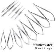 【Shop the Look】 Stainless Steel Castroviejo Needle Holders With Lock Curved Straight Forceps 12.5/14