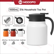 MODOFO Thermal Insulation Portable Stainless-Steel Teapot With Filter
