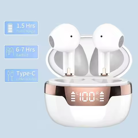 J97 TWS Bluetooth Earphone True Wireless Earbuds In-Ear Headphones Touch Control Waterproof Sports H