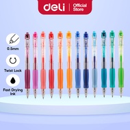 Deli Color Ink Gel Pen 0.5mm Gradient Gel Ink Ball Pen Smooth Writing Ergonomic Grip Bright Colour