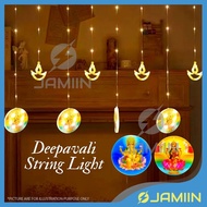 VINAYAGAR / LAKSHMI String Light Deepavali Light 8 Modes Diwali Light Lampu LipLap Waterproof Fairy Light Decoration