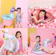 Princess horse swimming circle children sitting circle unicorn flamingo 0-3-6 years old