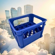 Beer Basket 24LDG Plastic 24 Grid Beverage Beer Basket Turnover Box Green Transport Frame Glass Bott