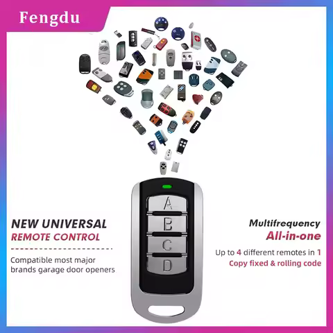 Universal Multifrequency Garage Remote Electronic Gate Control 280-868MHZ 4 in 1 Gate Key Fob Comman