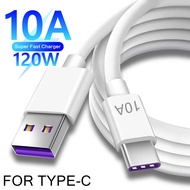 สายโทรศัพท์ชาร์จมือถือเร็ว10A Type-C 120W ใช้ได้กับ Samsung Xiaomi Huawei ชาร์จเร็วสายข้อมูลโทรศัพท์มือถือ