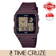 [Time Cruze] Casio LF-20 World Time LED Digital Analog Style Maroon Red Square Unisex Watch LF-20W-5