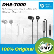 HP DHE-7000 In-Ear Headset with Mic 3.5MM Audio Jack similar Wired Earbuds C17 H17 XG-120 Gamming Ea