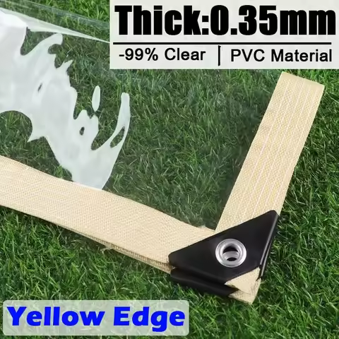 0.35MM Transparent PVC Tarpaulin Garden Shelters Waterproof Tent Outdoor Waterproof Awning Outdoor U