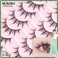 SUKIKII Individual Lashes, Black Tapered False Eyelashes,  C-curled Full Strip Lashes