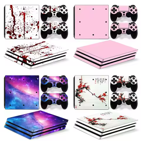 Console Skin for PS4 Pro Full Set Skin Sticker Protective Vinyl Cover for PS4 Pro Controller
