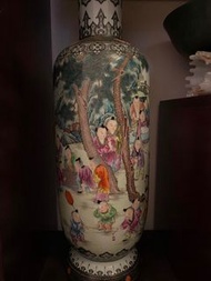 古董瓷器珍藏 乾隆年製 高身 多子多福 花樽 花瓶