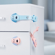 IPIE2 Cute Drawer Dog Baby Kids ABS Children's safety lock Refrigerator protection lock Double button Sliding door Straps