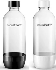 soda-stream (Soda stream 1-Liter Carbonating Bottles- Black&amp;white (Twin Pack)…)