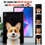 For Lenovo Tab M10 5G HD 2nd 3rd Gen 10.6 inch 10.1''Fashion Cute Garfield Corgi Case TB328FU,TB328X