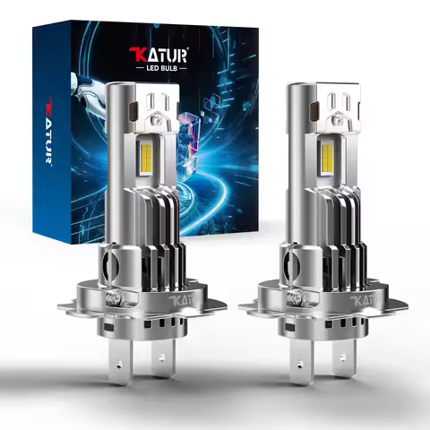 Katur 2pcs H7 Car Led Headlight with Fan High Power Plug and Play Super Bright White For Audi A4 B6 