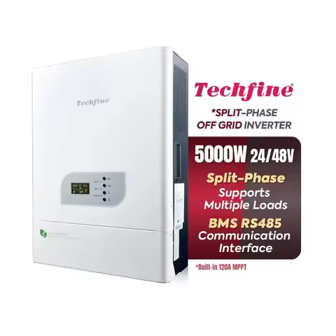 Techfine Manufacturers Good Price 110v 120v 220v 230v 5kw Split Phase 24v 48v Off Grid Mppt Solar Po