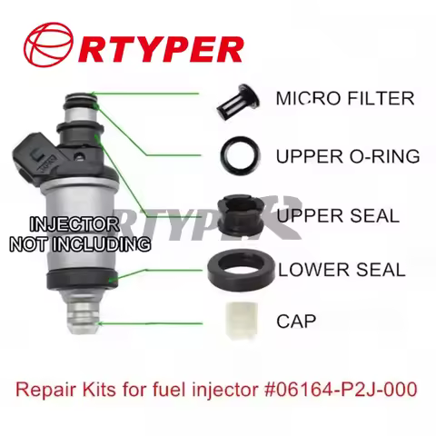 OEM 06164-P2A-000 Fuel Injectors Nozzle Kits Plastic Cap Micro Filter oring Seal For Honda Civic DEL