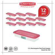 12pcs (1 dozen) set 1.2 L Rectangular Flat Food Keeper 1.2 Liter Food Keeper Food Keeper Food Contai