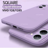 Vivo Y28s 5G 2024 Square Liquid Casing For Vivo Y28s Y28 VivoY28S S Y 28S 4G 5G 2024 Fashion Soft Si