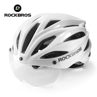 ROCKBROS Bicycle Helmet Aerodynamics Integrated Molding Bike Helmet Thickened Shell With Goggles Hel