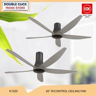 KDK K15Z5-QEY / K15Z5-REY Sensa 5 Remote Control DC Motor Ceiling Fan (60"/150cm)