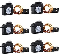 2.1G Micro Server DM-S0020 Micro Digital Servos Coreless Motor with JR Connector, Set of 6, for 1/14