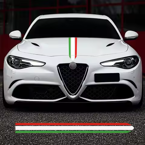 Car Hood Stripe Stickers For Alfa Romeo Giulia Giulietta 159 Giulia quadrifoglio Stelvio 4c 156 Brer