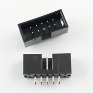 10pcs 2.54mm 2x5 Pin 10 Pin Straight Male Shrouded PCB Box header IDC Socket in stock ic