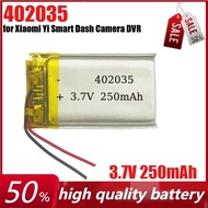 3.7V 250mAh 402035 Lithium Polymer Battery for Xiaomi Yi Smart Dash Camera DVR and GPS Mp3 Bluetooth