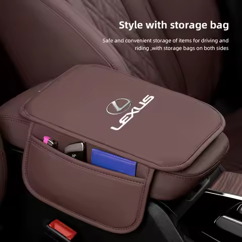 Car Armrest Box Cushion Protection Mat Storage Pocket Accessories For Lexus F SPORT ES UX 300e GS GX