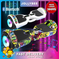 Smart HOVERBOARD 6.5 นิ้ว LED Light Self Balancing 2 ล้อสกู๊ตเตอร์พร้อมลำโพง Bluetooth Hover Board S