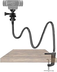AMADA HOMEFURNISHING 25 Inch Webcam Stand - Enhanced Desk Jaw Clamp with Flexible Gooseneck Stand for Logitech Webcam C920,C922,C922x,C930,C615,C925e,Brio 4K AMWS02