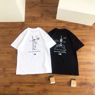 North face Summer short-sleeved new graffiti printing men and women couple sports T-shirt casual pur