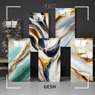 GESH Wall Stickers, Waterproof PVC Marble Tiles,  Self Adhesive 30x60cm Floor Tile Sticker Kitchen D