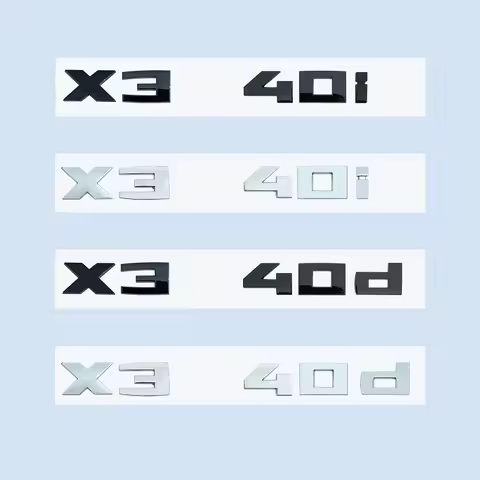 Chrome Black 3D 2.6cm M X3M40i X3M40d M40i M40d X3 Numbers ABS Emblem for BMW X3 SeriesF25 G08 G45 C