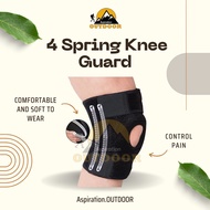 Outdoor 4 Spring Knee Guard Knee Pad Support Pelindung Lutut