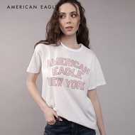 American Eagle Boyfriend Logo Graphic T-Shirt เสื้อยืด ผู้หญิง กราฟฟิค (NWTS 037-9933-100)