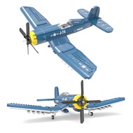 Corsair Fighter Aircraft Model Kit - WW2 Navy & Marine Corps Warbird Building Blocks Toy for Boys Mi