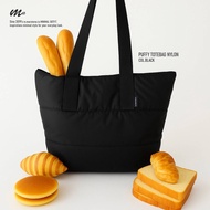 PUFFY TOTE BAGกระเป๋าสะพายข้าง กระเป๋า Tote Bag มีซิป ช่องใหญ่ 1 ช่อง [m.marstores]