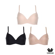 Wacoal | Surprise Wireless Push Up Bra set 3 ชิ้น บราไร้โครง เสริมฟองน้ำ 20 mm รุ่น WB9V02 คละสี