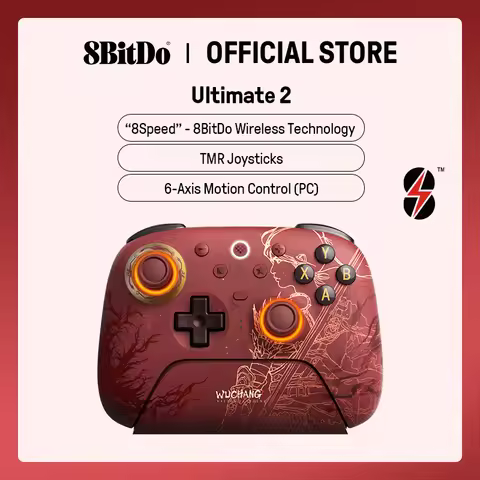 8BitDo Ultimate 2 Wireless Gaming Controller for PC & Android with TMR Joysticks, Motion Control - W