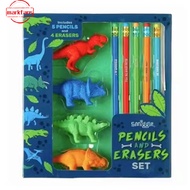 Smiggle  dino Vision Eraser Pencil Box Set
