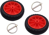 METER STAR 2pc 10" Kayak Cart Wheels, Puncture-Proof Tire Wheel for Kayak Canoe Trolley Cart Replacement Tire,Diameter Central Axis its 0.9",Solid Rubber