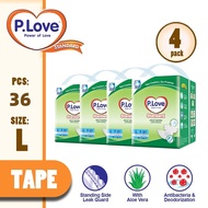 P.Love Standard Adult Tape Diapers - M10 / L8 / XL8 (4 Pack)