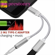 PRESTONRY Audio Cables Headphones Adapter Accessories Aux Cable Type C to 3.5mm Digital Cables 3.5mm