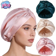 YICA Silk Satin Hair Bonnet, Satin Fabric Smooth Mulberry Silk Wrap, Premium Breathable Adjustable L